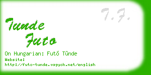 tunde futo business card